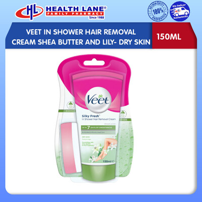 VEET IN SHOWER HAIR REMOVAL CREAM SHEA BUTTER AND LILY- DRY SKIN (150ML)